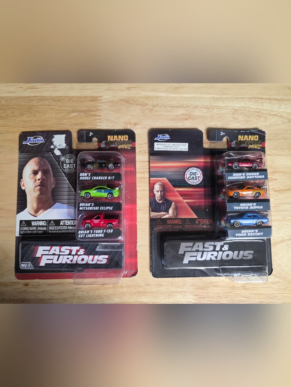 Fast & Furious Nano Die-Cast 3-Car Pack Set Of Two